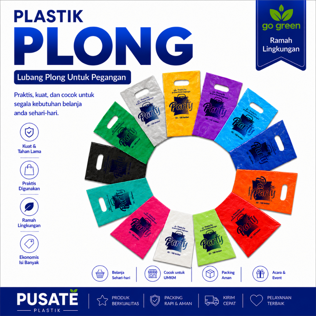กระเป๋าพลาสติก PLONG BRAND 100LBR