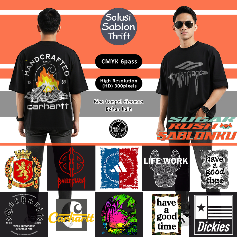 การพิมพ์หน้าจอ DTF, การพิมพ์หน้าจอแบบรีด, การพิมพ์หน้าจอ C*rhart lifew0rk, สติ๊กเกอร์แบรนด์ DTF, PART 96