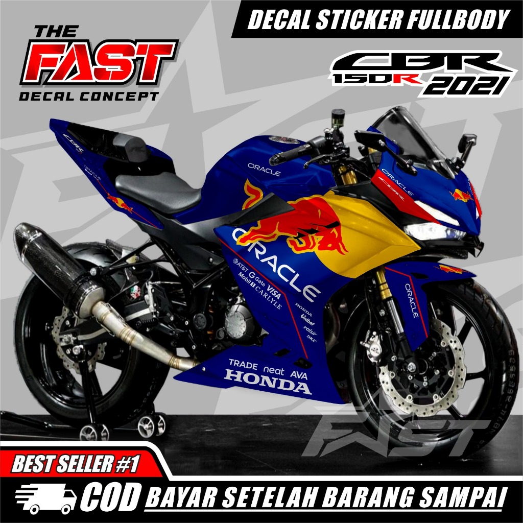 Full Body Decalสติกเกอร์Cbr 150R 2021 Anti-Fade oracle Racing Motif Striping Honda CBR 150R 2021 Ful