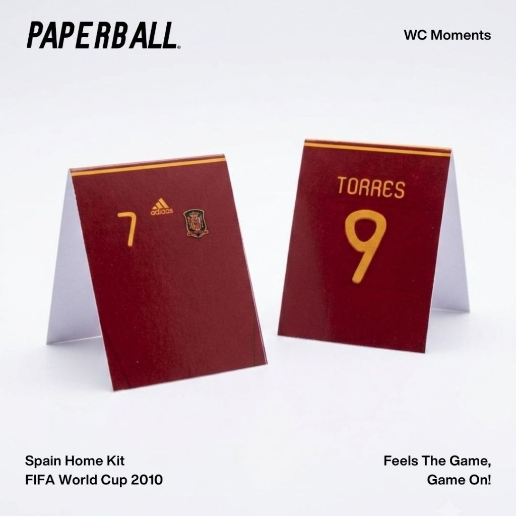 บ้านสเปนคลาสสิก FIFA World Cup 2010 WC Moments Paperball Football Paper