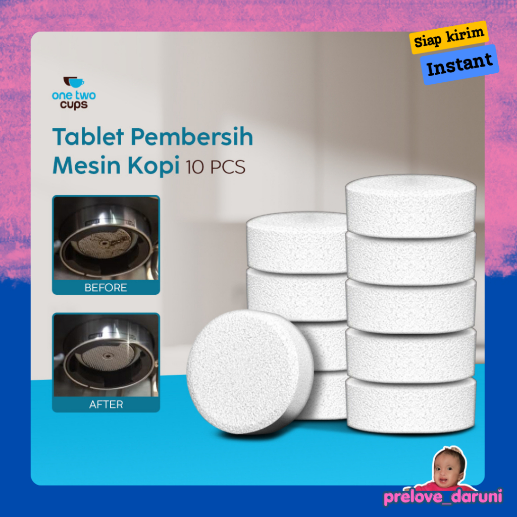 MESIN One Two Cups Coffee Machine Cleaner Tablets 10 ชิ้น - CJ129 - สีขาว