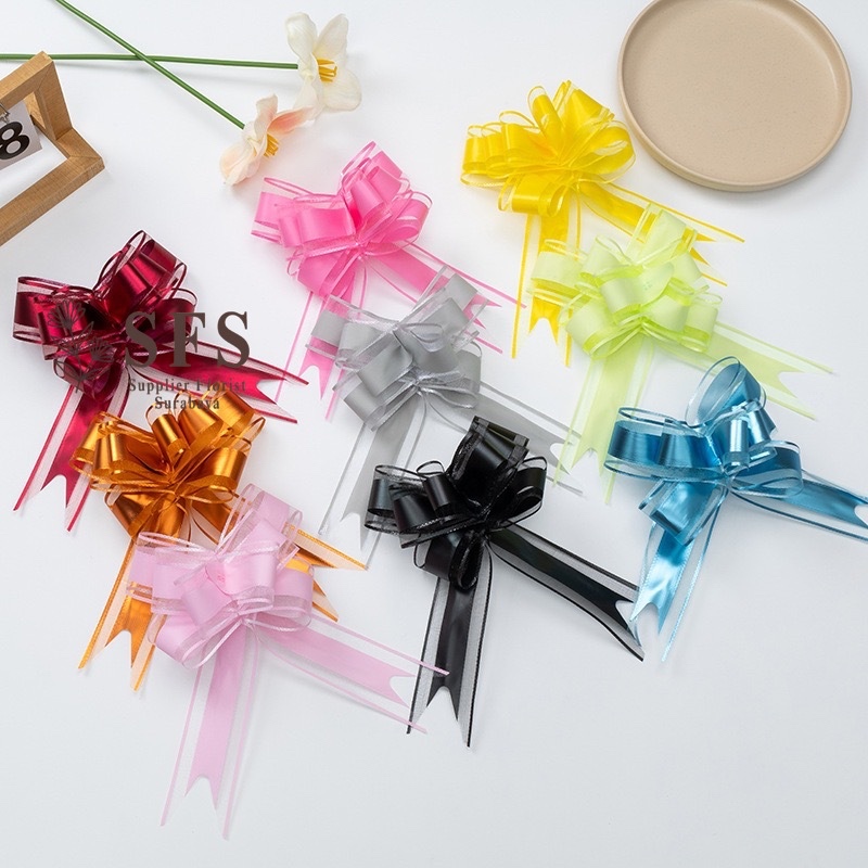 SFS - PS1 [1 แพ็คคอนเทนติส 10 ชิ้น] 3 ซม. 4.5 ซม. PULL RIBBON DRAWSTRING RIBBON DRAWSTRING FRACTICAL
