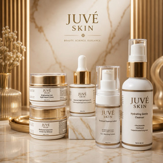 JUVE SKIN ~ Skincare Lengkap 5IN1 Glass Skin Set - Facial Wash + Serum Cysteamine + Night Cream + Renewal Essence Lotion + Sunscreen TERMURAH BPOM