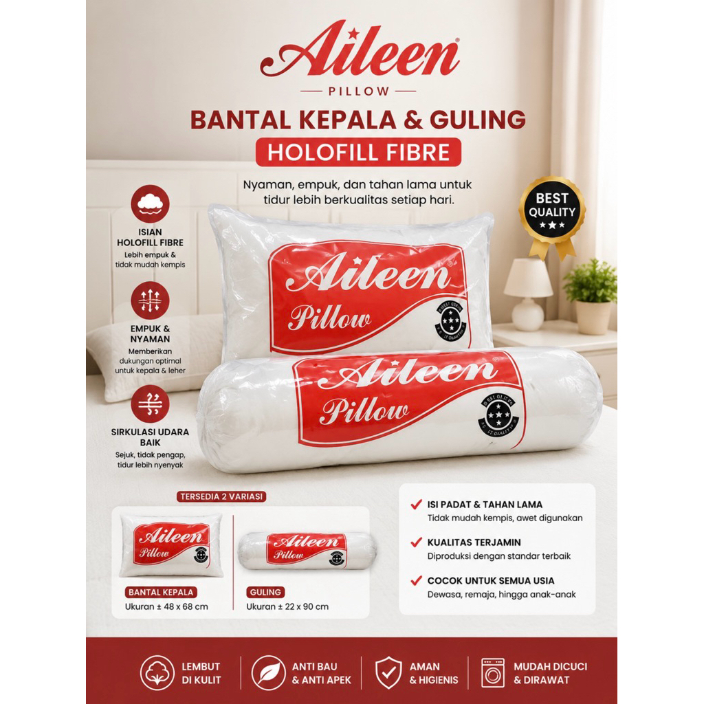 AILEEN PILLOWS และ BOLSTERS / HOLOGFILL FIBER HEAD และ BOLLESTER PILLOWS - AILEEN