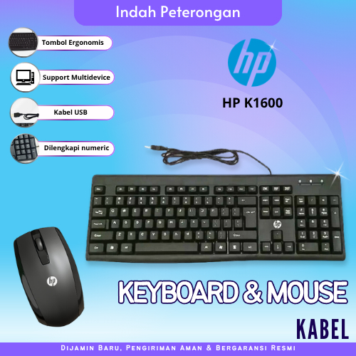 ชุดเมาส์คีย์บอร์ด HP K1600 และเมาส์ HP 500