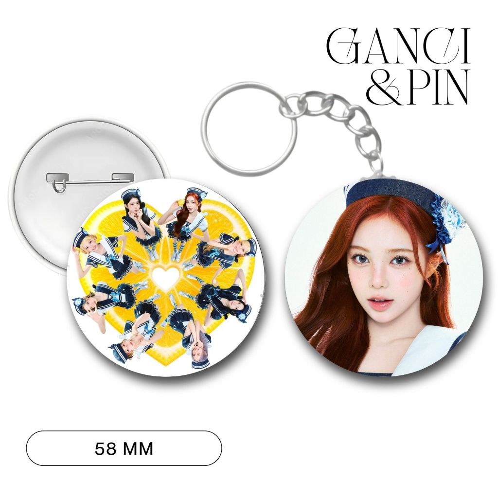 GANTUNGAN S2U PIN LEMON TANG KEYCHAIN 58 MM KPOP KEYCHAIN UNOFFICIAL CARMEN JIWOO