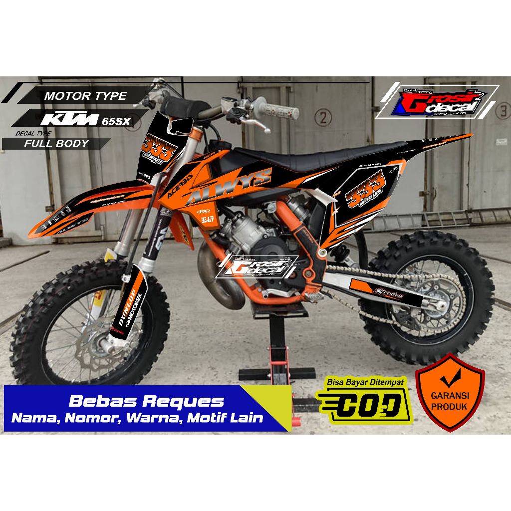 Striping Sticker Trail Mini KTM 65cc New Full Body Free Request