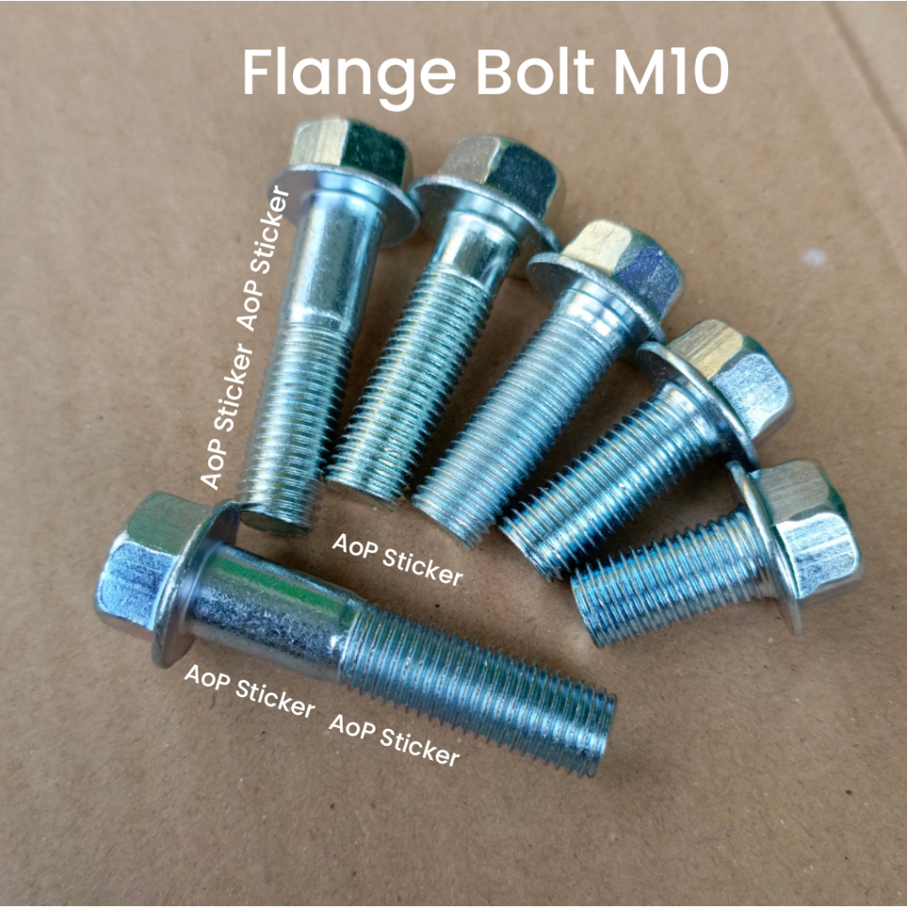 หน้าแปลน Bolt M10x20 M10x25 M10x30 M10x35 M10x40 M10x45 M10x50 / Shock Bolt ขนาดต่างๆ