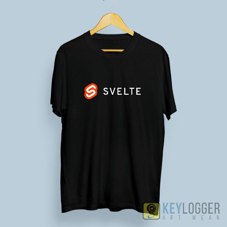 Svelte โลโก้เสื้อยืดผ้าฝ้าย Combed 30s พรีเมี่ยมผู้ชายผู้หญิง Unisex Programmer Developer เสื้อยืด 1
