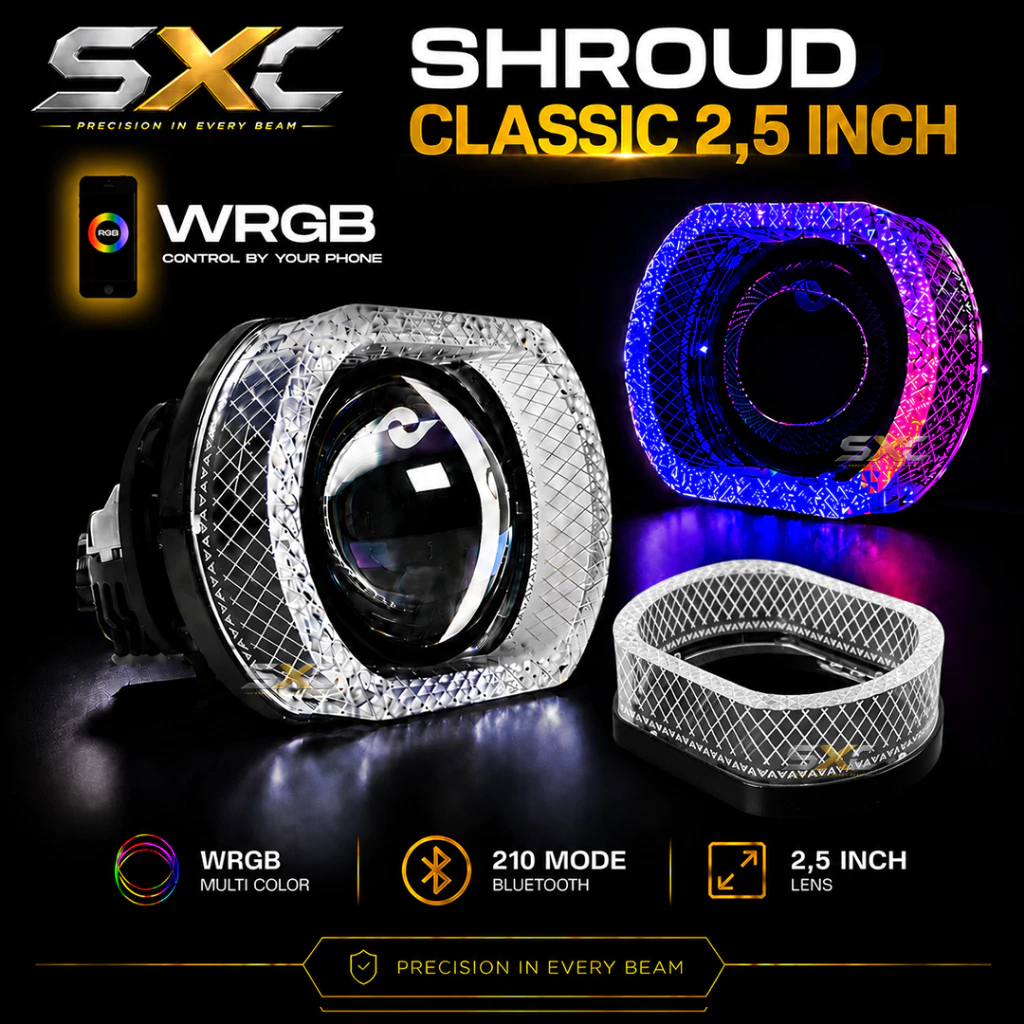 Shroud 5D แหวนอะคริลิค RGB 210 โหมด Premium Apps Controller PNP Bilded 2.5 และ 3 นิ้ว