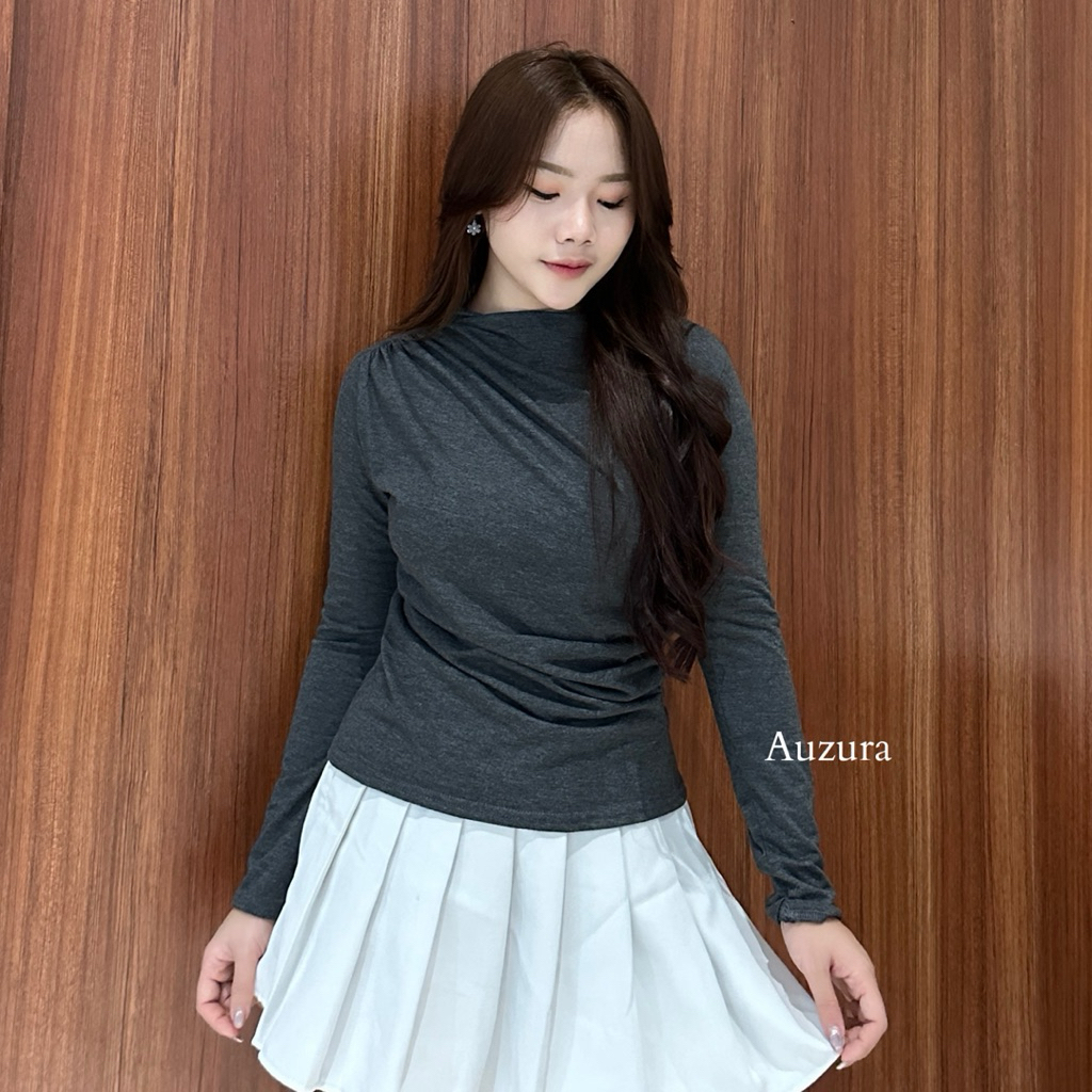 Auzura - Violet Longsleeve - Oneck Long Sleeve Womens Korean Style Outfit Top