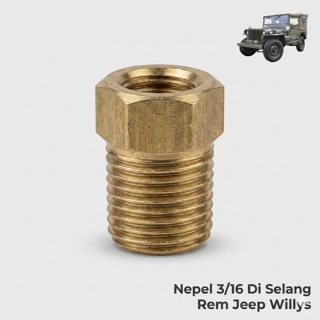 สายเบรคจุกนม 3/16 Jeep Willys CJ7 Cherokee