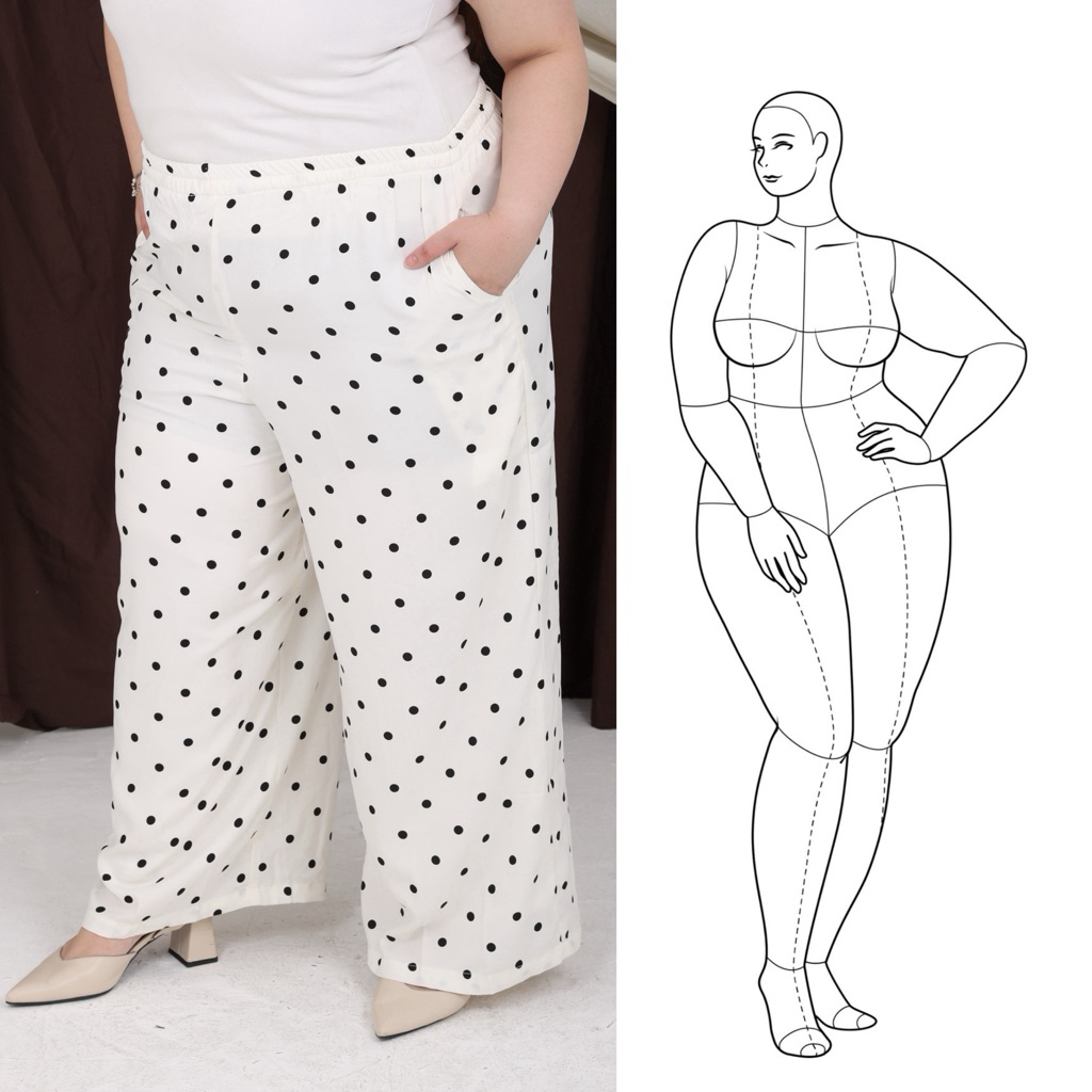 POLKA PANTS/ กางเกง POLKA Dot PANTS/ กางเกงยางยืดจัมโบ้