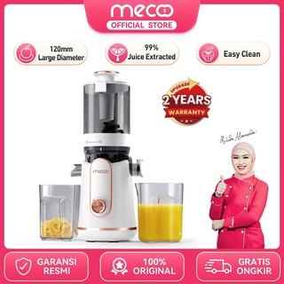 Mecoo Aesthetic Slow Juicer Pro 120mm Extra Big Mouth Extra Easy Clean Low Watt BPA Free Cold Press