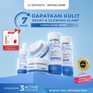 [HEMAT] LUMIWHITE - Paket HYDRA GLOW Series Lengkap (FREE KISSLICIOUS RNDM+TONER ACNE+WHITENING SERUM)