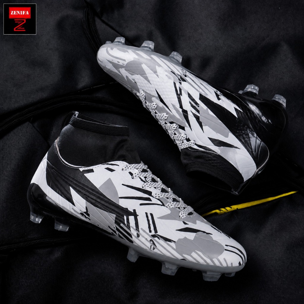 ZNC Minisoccer รองเท้าฟุตบอลสําหรับผู้ใหญ่ Clear Sole Scuba ยางเส้นรอบวงขนาด 39-43