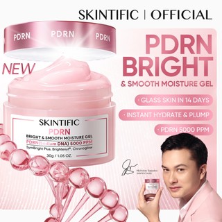 [NEW LAUNCH]SKINTIFIC-PDRN Bright & Smooth Moisturizer – Brightening & Hydrating Cream Wajah untuk Semua Jenis Kulit termasuk Kulit Sensitif – Repair Skin Barrier & Smooth Texture – Glass Skin Day & Night Cream dengan 5000 PPM PDRN untuk Kulit Kusam