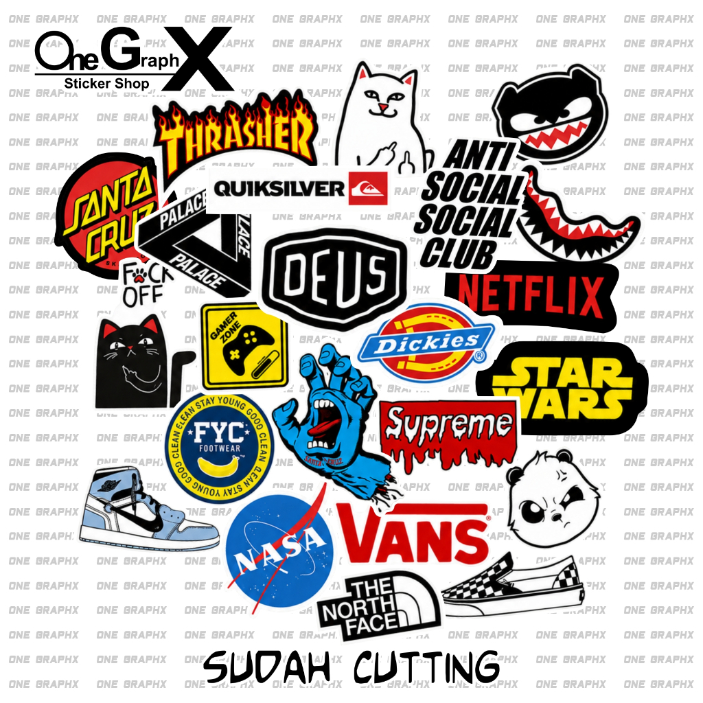 HP NASA Netflix Aesthetic Distro Logo Vinyl Sticker Pack for Laptop Case, Tumbler, Suitcase, and Wat