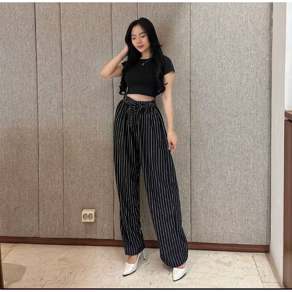 BANGKOK EVERYDAY PANTS STRIPE KNIT PANTS