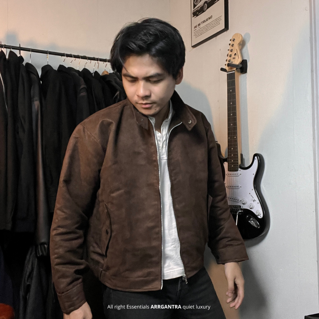 ARRGANTRA - Flight Suede Boxy Jacket พรีเมี่ยม