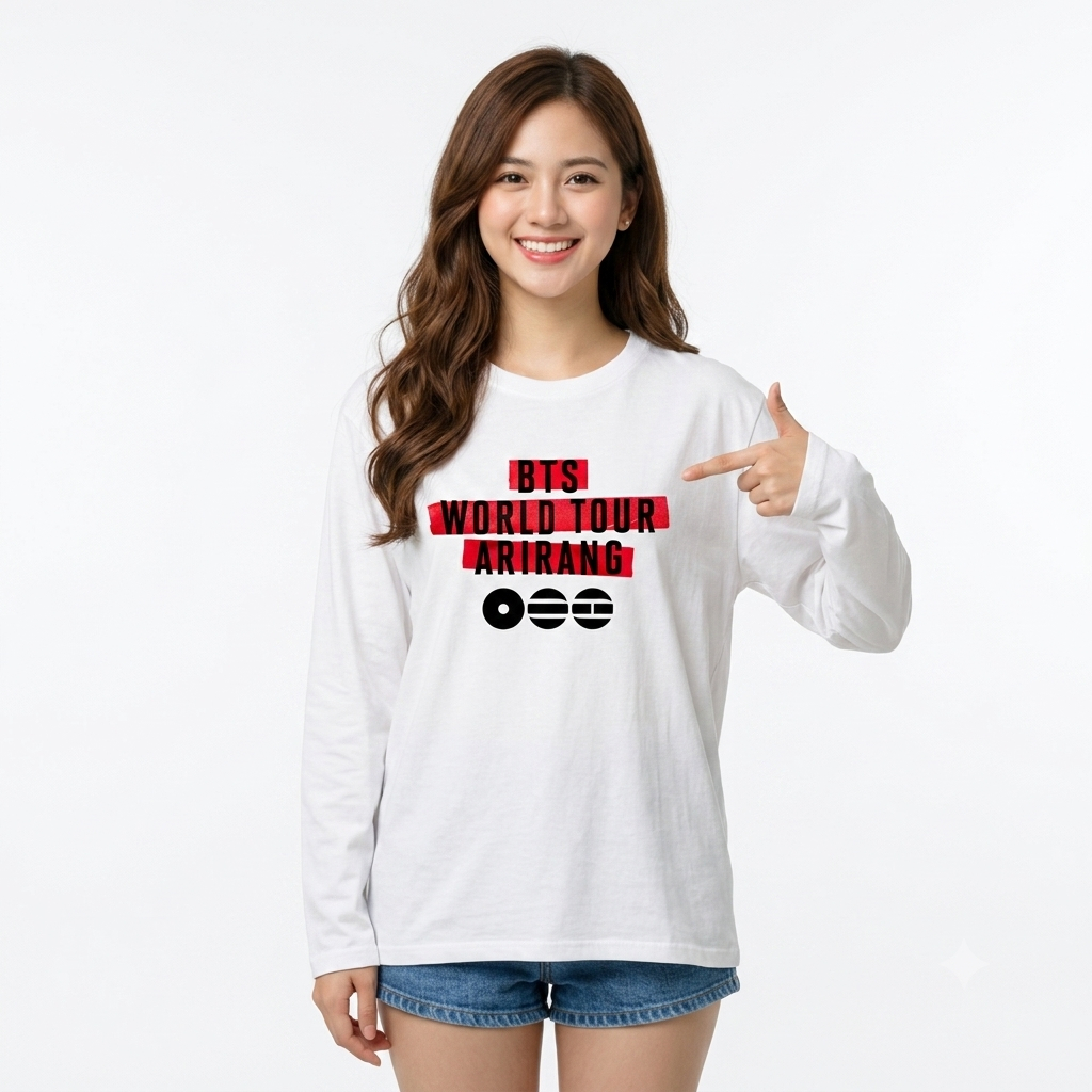 เสื้อยืด BTS ARMY - BTS WORLD TOUR ARIRANG - เสื้อยืดกองทัพไฟฟ้า