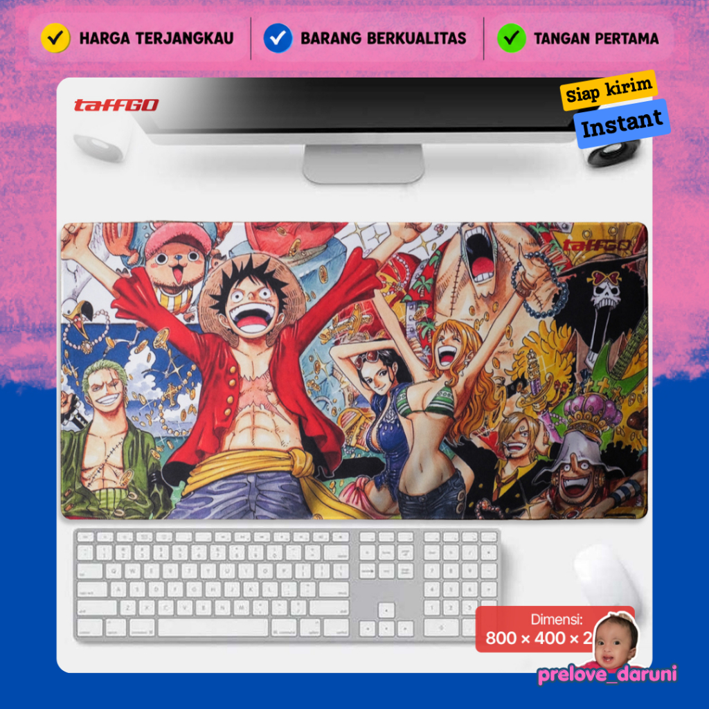 [PD] แผ่นรองเมาส์ TaffiGEAR Gaming XL One Piece Desk Mat 800x400x2mm - K-48 - หลากสี