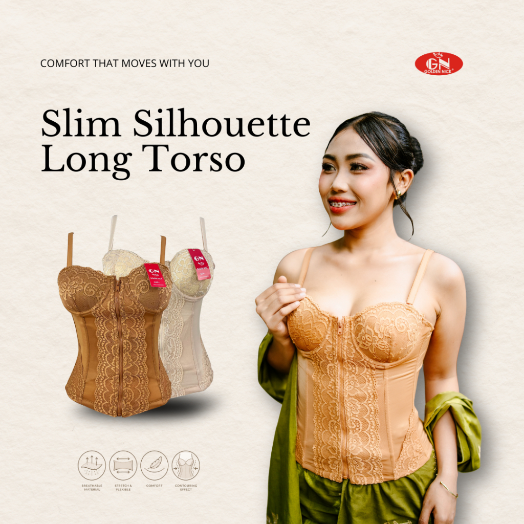 Golden Nick -Longtorso Slimming LT SB002 เครื่องรัดหน้าท้องระดับพรีเมียม | ชุดชั้นในยกทรงกระชับสัดส่