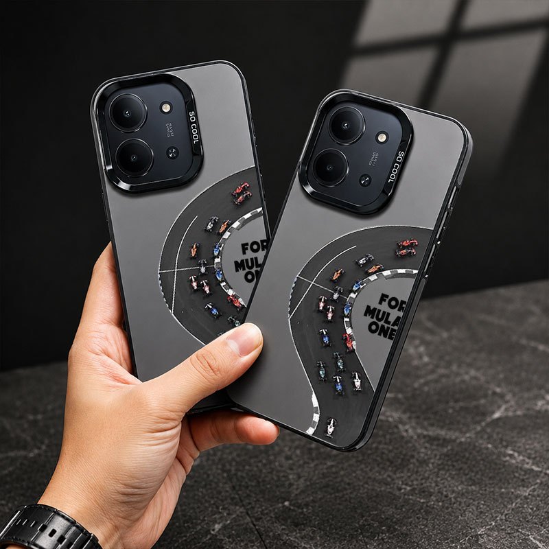 Softcase IMD สีดํา Minimalist Circuit Motif พรีเมี่ยม HP Protector สําหรับ Redmi หมายเหตุ 5pro 7 10 