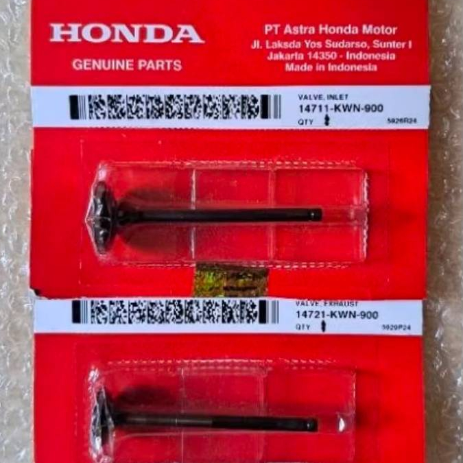 14711KWN900 + 14721KWN900 ในวาล์ว, Honda Vario 125 Inlet Valve + Ex Valve, (ท่อไอเสีย) Honda PCX 150