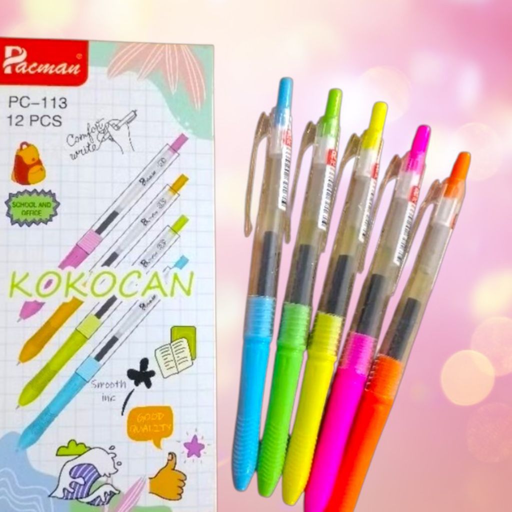Komura/Vanvo (Kokoro) ปากกาเจล 12 ชิ้น/ปากกาลูกลื่นคลิกคุณภาพ Kokoro