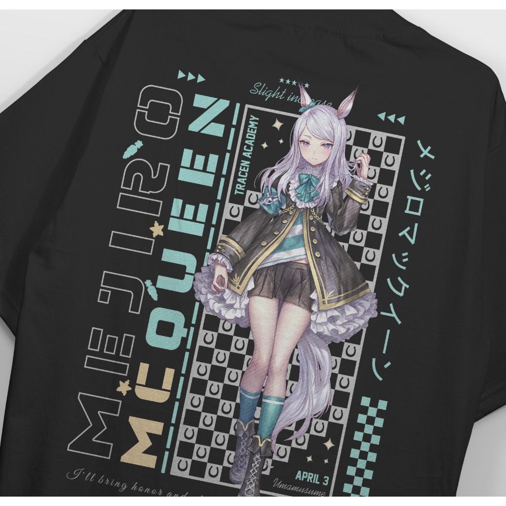 Heavyweight Mejiro Mcqueen Uma Musume 230 GSM Tshirt: Mejiro Mcqueen Cotton 20s เสื้อยืด