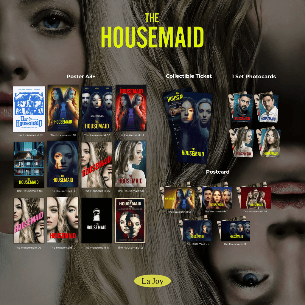 VELO โปสเตอร์ Photocards โปสการ์ดตั๋วสะสม THE HOUSEMAID | Sydney Sweeney Amanda Seyfried Brandon สิ้