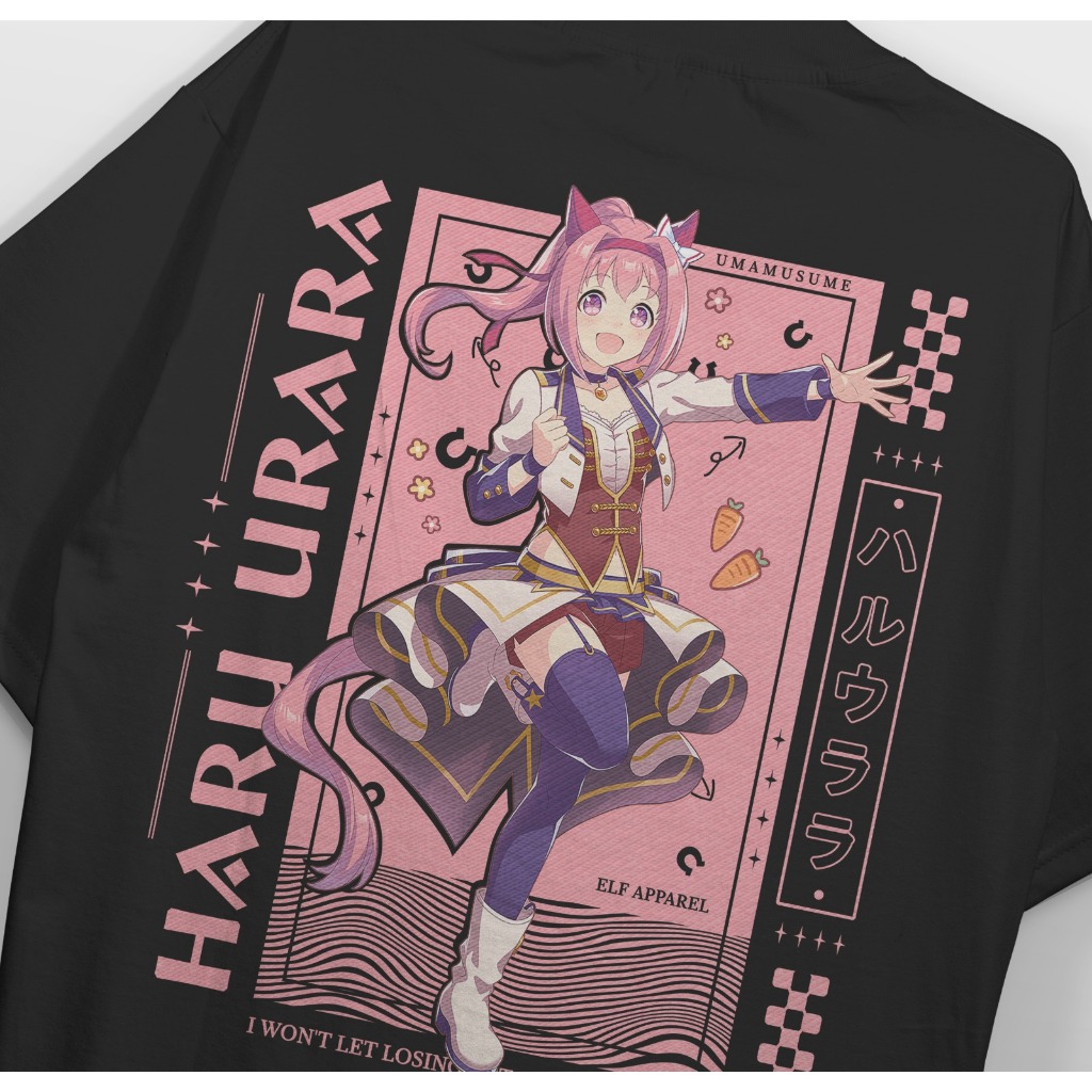 Heavyweight Haru Urara Uma Musume 230 GSM Tshirt: Haru Urara Cotton 20s เสื้อยืด