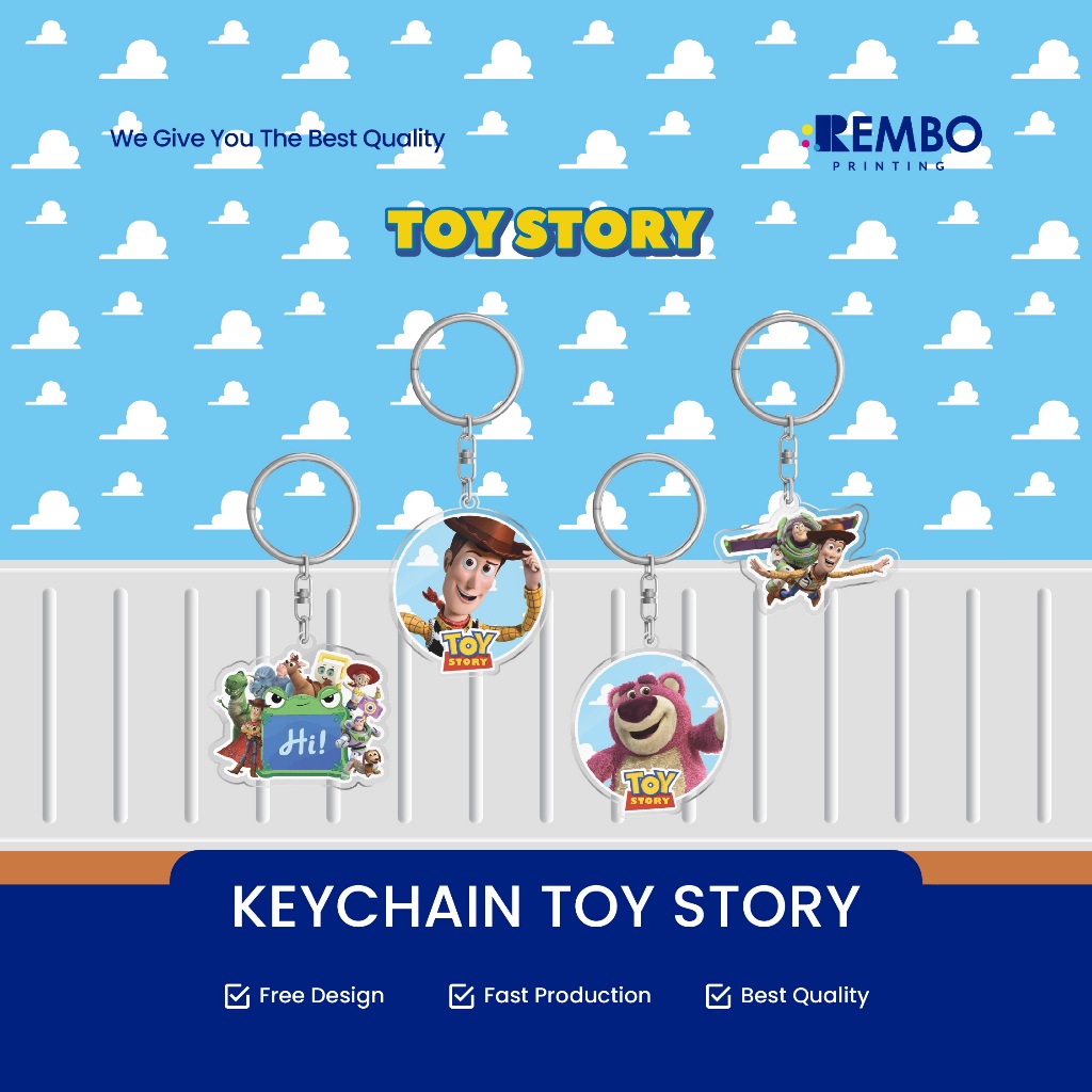 GANTUNGAN TOY STORY KEYCHAIN / TOY STORY EDITION KEYCHAIN / TOY STORY CHARACTER / CUTE UNLICENSED CH