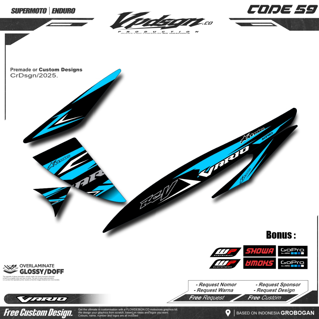 Vario 110 คาร์บูเรเตอร์ Striping - Vario 110 คาร์บูเรเตอร์ Striping Variation สติกเกอร์ CODE 59