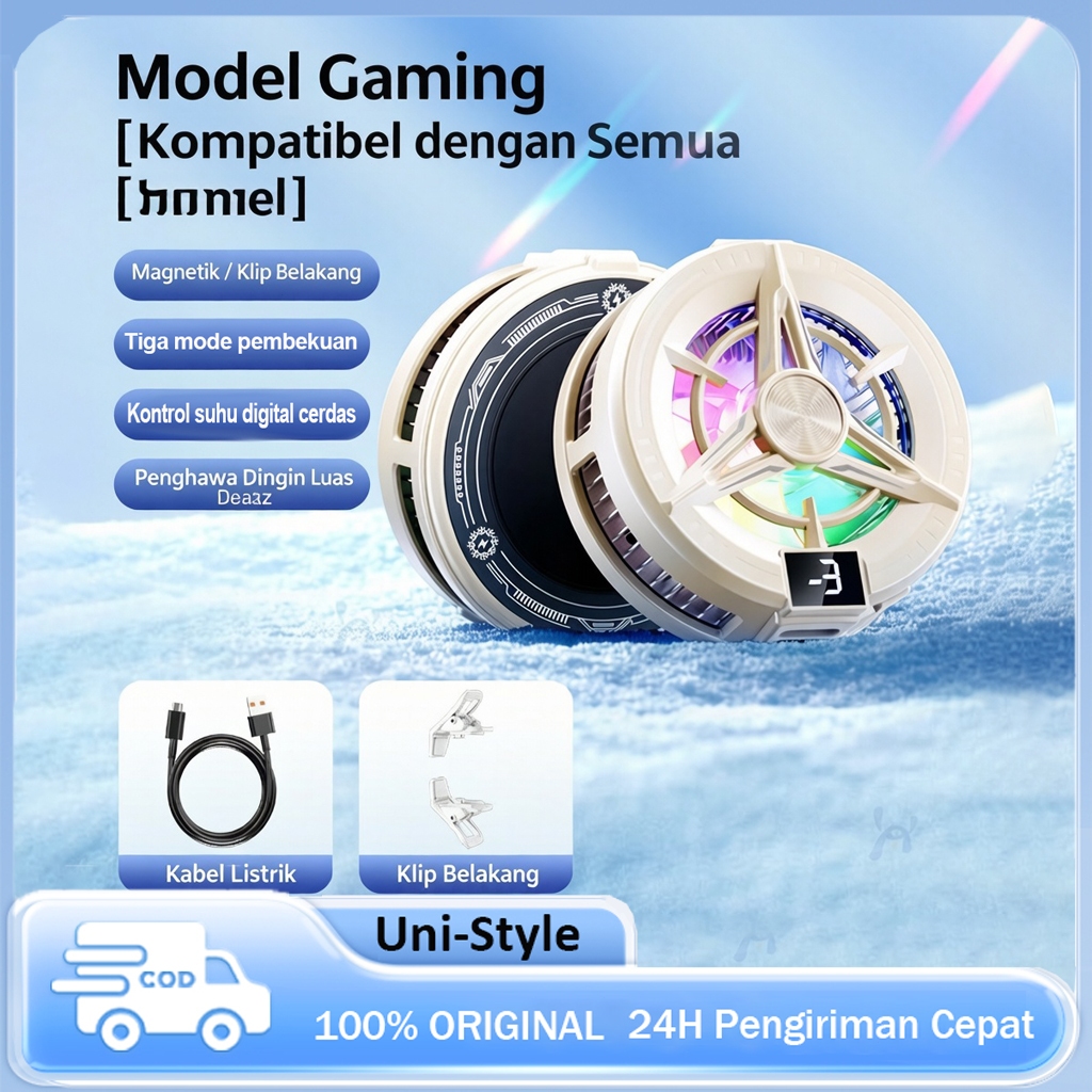 HP Fan Cooler Gaming Cooler Magnetic RGB Light Heatsink Original Mobile Phone Cooler - รับประกัน 1 ป