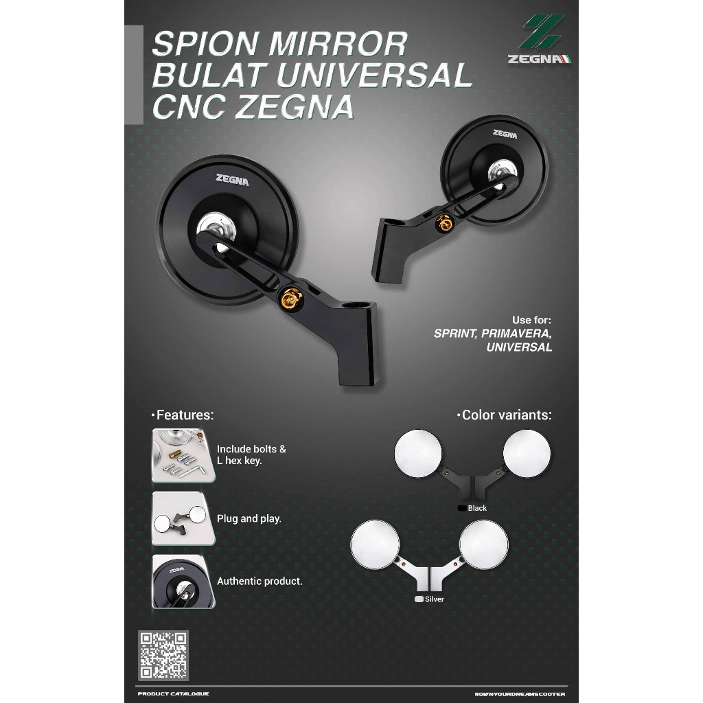 ZEGNA UNIVERSAL CNC ROUND MIRROR