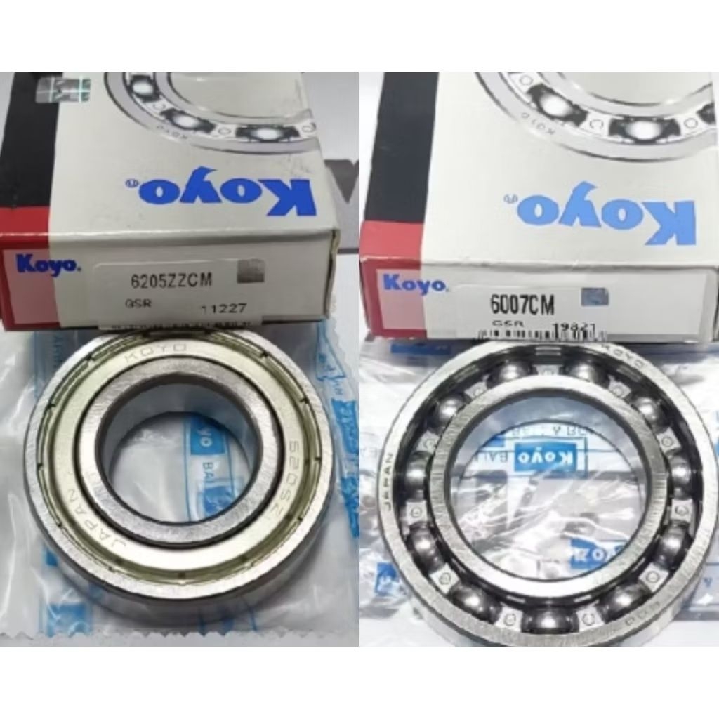 แบริ่งเพลาข้อเหวี่ยงขวาซ้าย 6205zz + 6007 ซม. KOYO JAPAN สําหรับ Honda Beat fi Scoopy fi Spacy fi Va