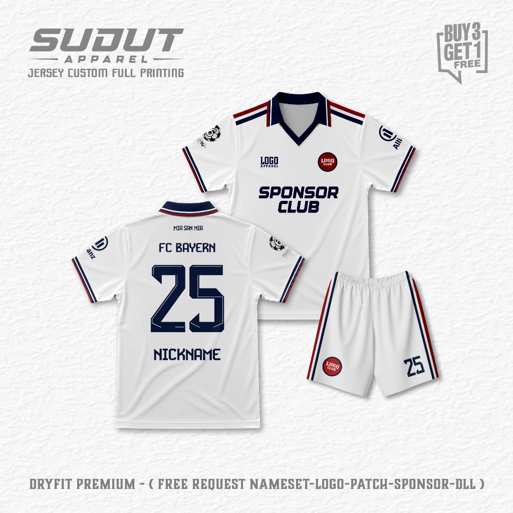 FANTASY MNCH AWAY SPORT CUSTOM JERSEY 26-27 พิมพ์เต็ม I ฟรี NAME & NUMBER I CORNER APPAREL