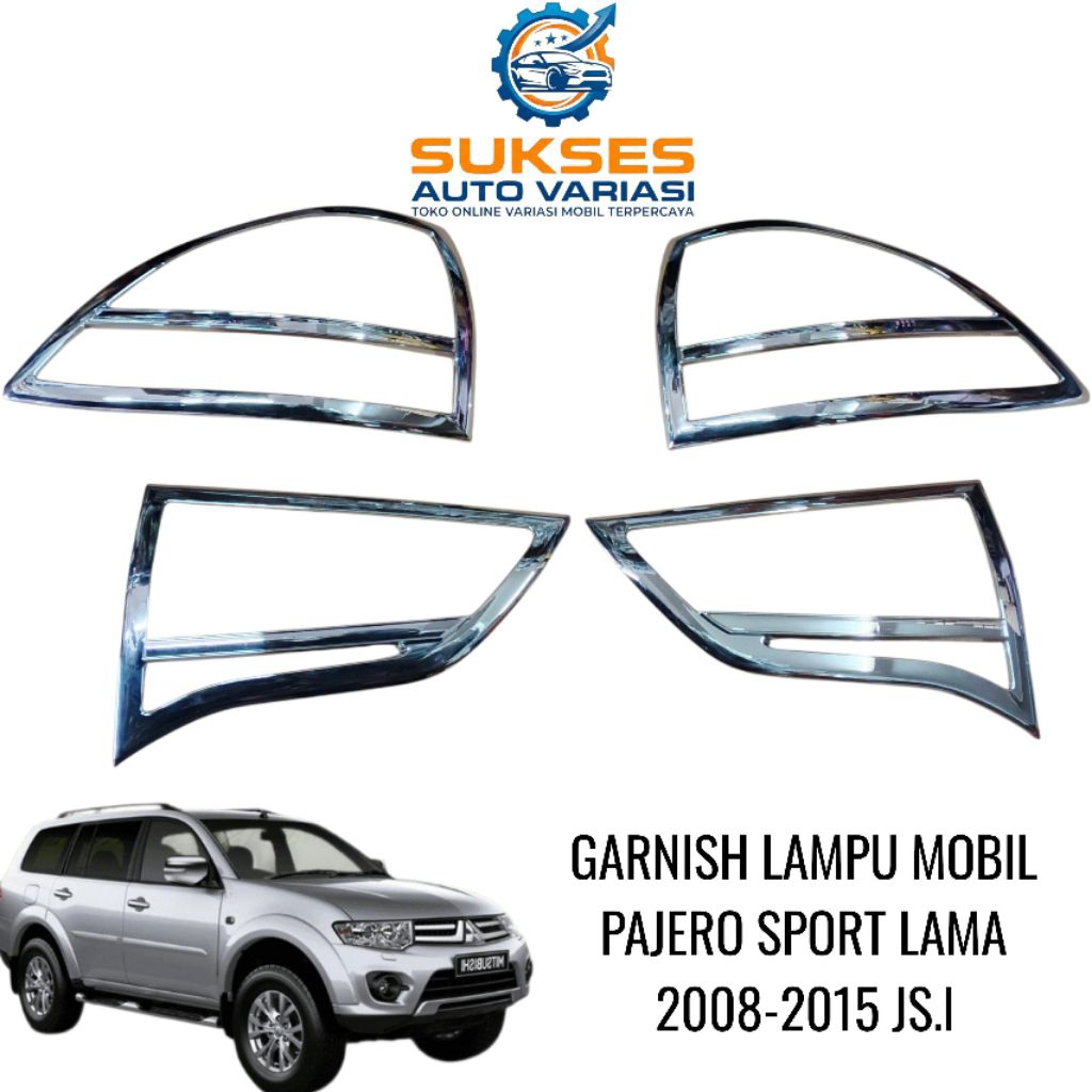 PAJERO SPORT 2008-2015 CHROME REAR LIGHT GARNISH JS.l