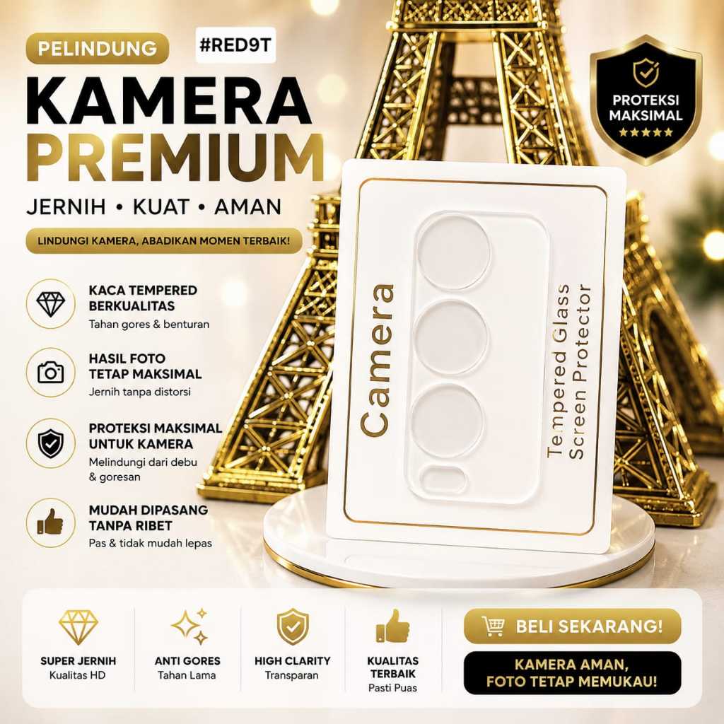 ANTI-SCRATCH CAMERA 3D TEMPERED GLASS CAMERA MI REDMI 9T