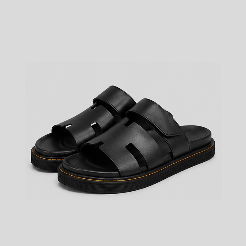 Lvnatica Uvogin V2 สีดํา 39-43 รองเท้าแตะลําลองสําหรับผู้ชาย Vintage Outdoor