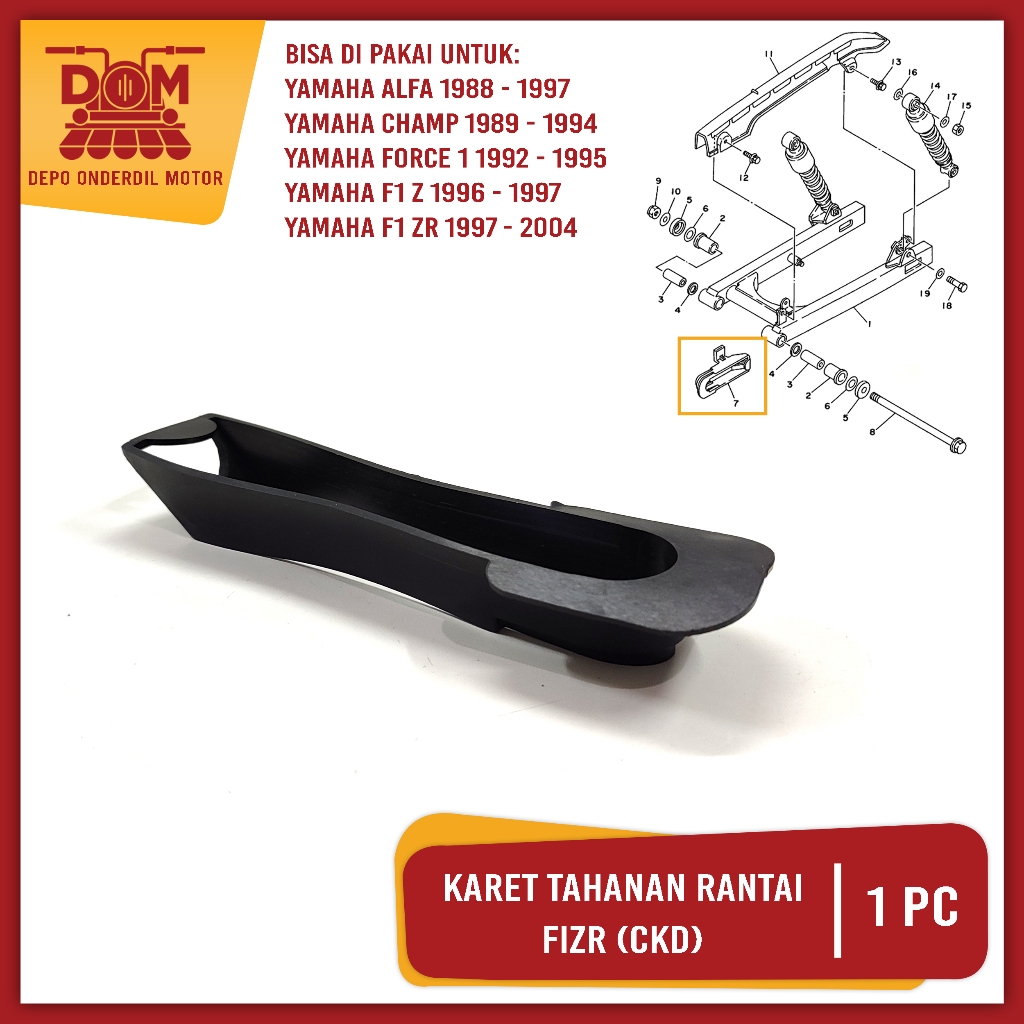 F1ZR "CKD" (PSP) โซ่ Retainer ยางแขนแบริ่ง Retainer Chain Force 1 FIZR F1Z R