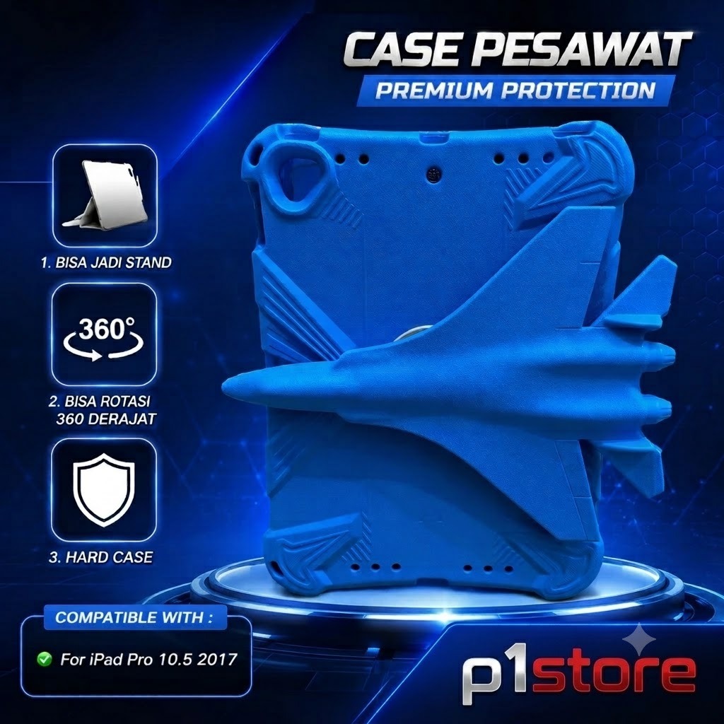 เคสซิลิโคนเครื่องบิน 4D หมุนได้ 360 + ขาตั้งสําหรับ iPad Gen 9, iPad 7 / 8 / 9 (10.2)