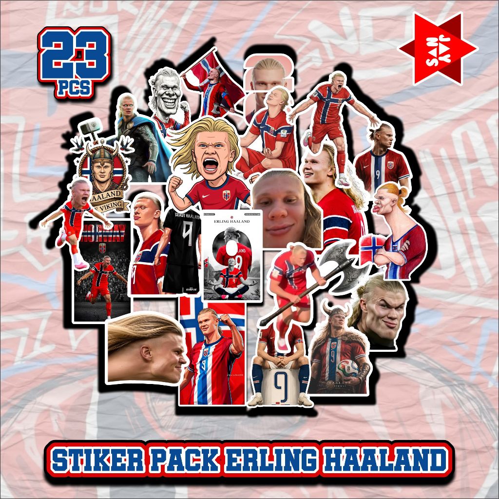 P22 ใหม่ล่าสุด COOL HAALAND ERLING PACK STICKERS TRENDING และ VIRAL ERLING HAALAND HAALAND THE VIKIN