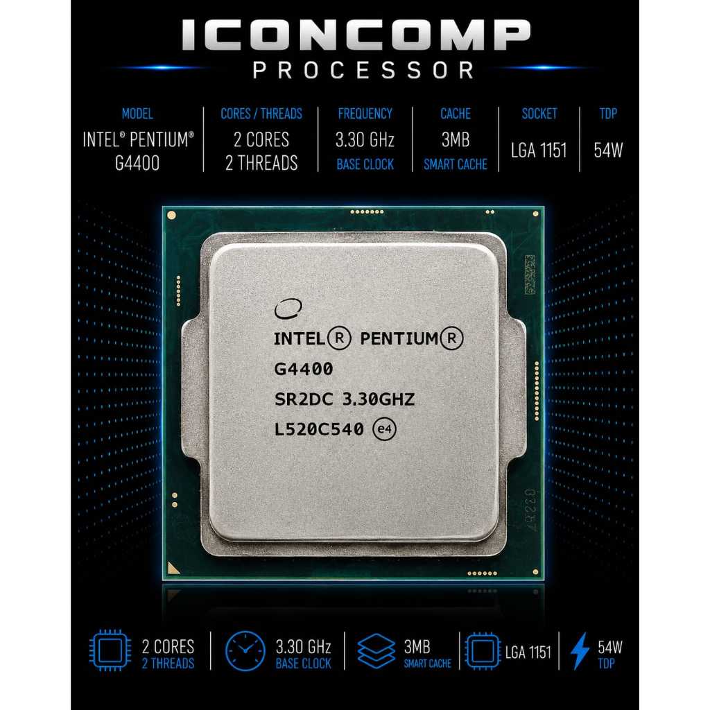 LGA 1151 DUAL CORE G4400 TRAY INTEL PROCESSOR