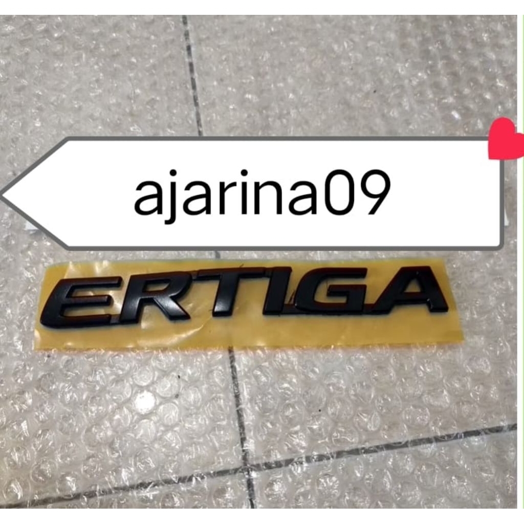 ตราเขียน Ertiga โลโก้ Ertiga สีดําเงา สีดําด้าน