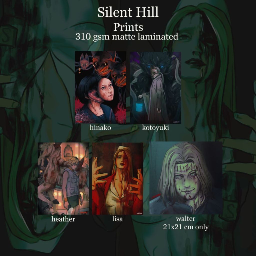 โปสเตอร์ Silent Hill Prints Hinako Heather Walter Lisa