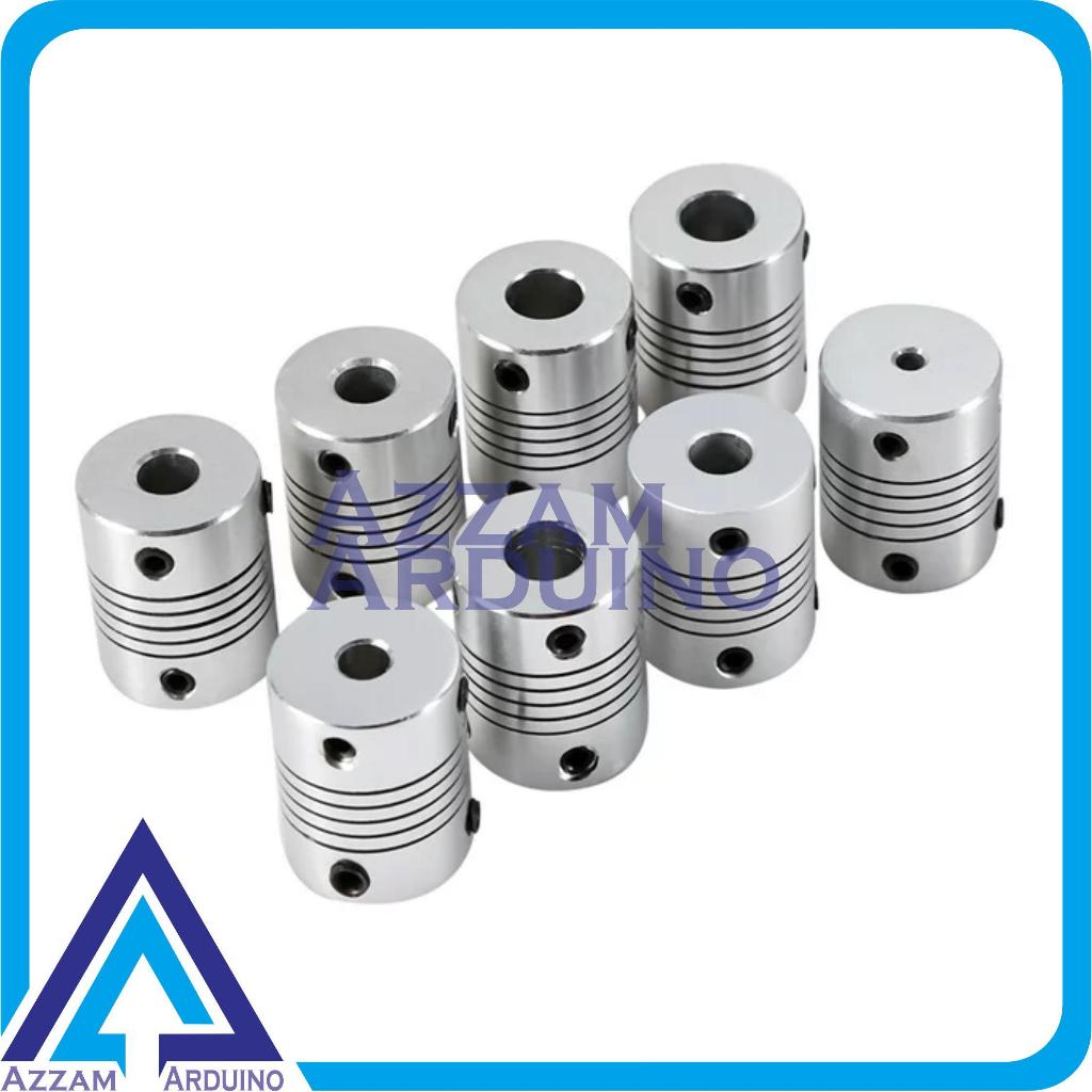 เพลาแบบยืดหยุ่น 6x8 มม. ข้อต่อ CNC มอเตอร์ Coupler 6 มม. ถึง 8 มม. D19L25