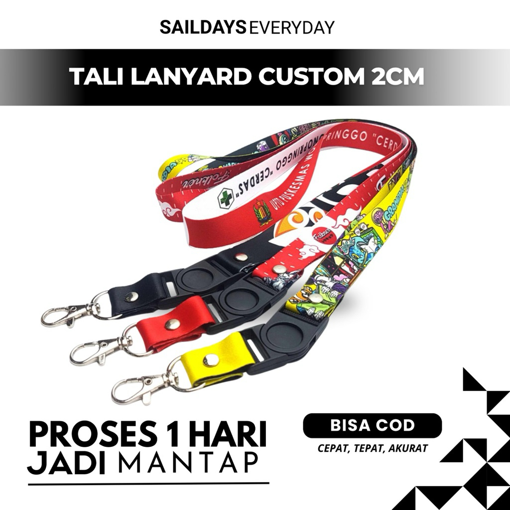 CUSTOME PRINTING 2 ซม. ID CARD LANYARD / ออกแบบฟรี PRINTING ID CARD LANYARD, TISSUE STRAP MATERIAL